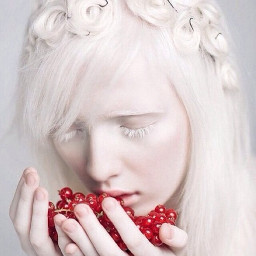 portrait girl woman model albino
